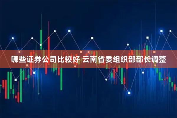 哪些证券公司比较好 云南省委组织部部长调整